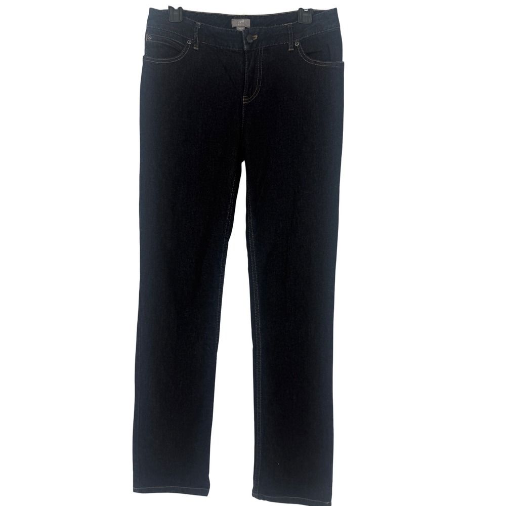 J. Jill Slim Leg Jeans Womens 4 Tall Dark Wash‎ Stretch Denim Casual